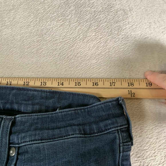 Paige Lennox Jeans Mens 36x29 Blue‎ Dark Wash Stretch Straight Leg Low Rise - Picture 5 of 11